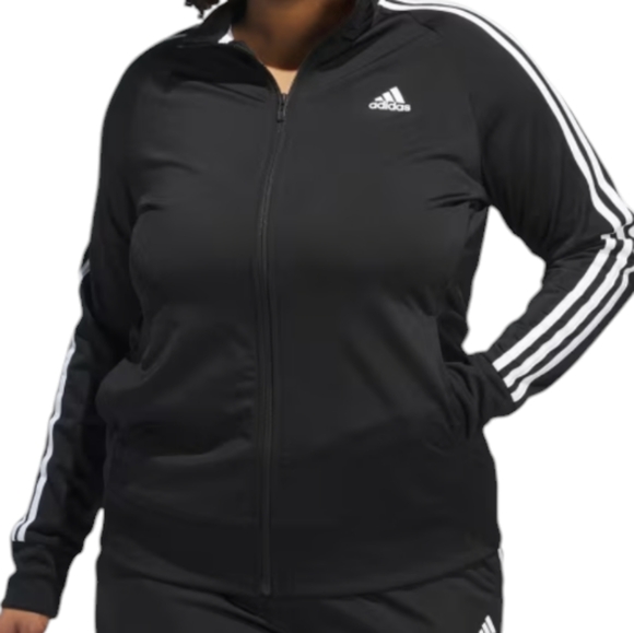 Women's | NWT adidas | Track Jacket | Black & White | Plus Size 4X - Picture 6 of 11